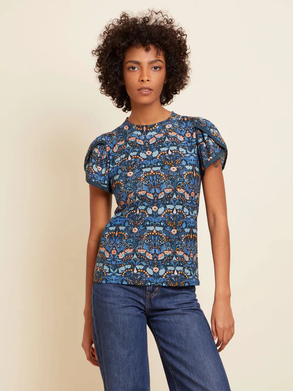 KENNEDY CONTRAST TULIP SLEEVE PRINT