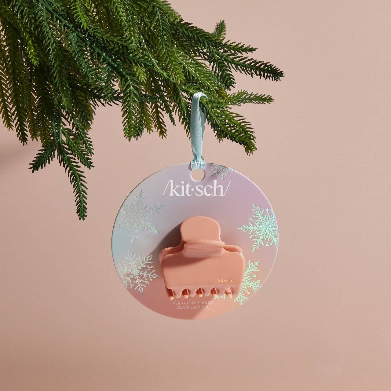 Holiday Plastic Claw Clip in Rosewood