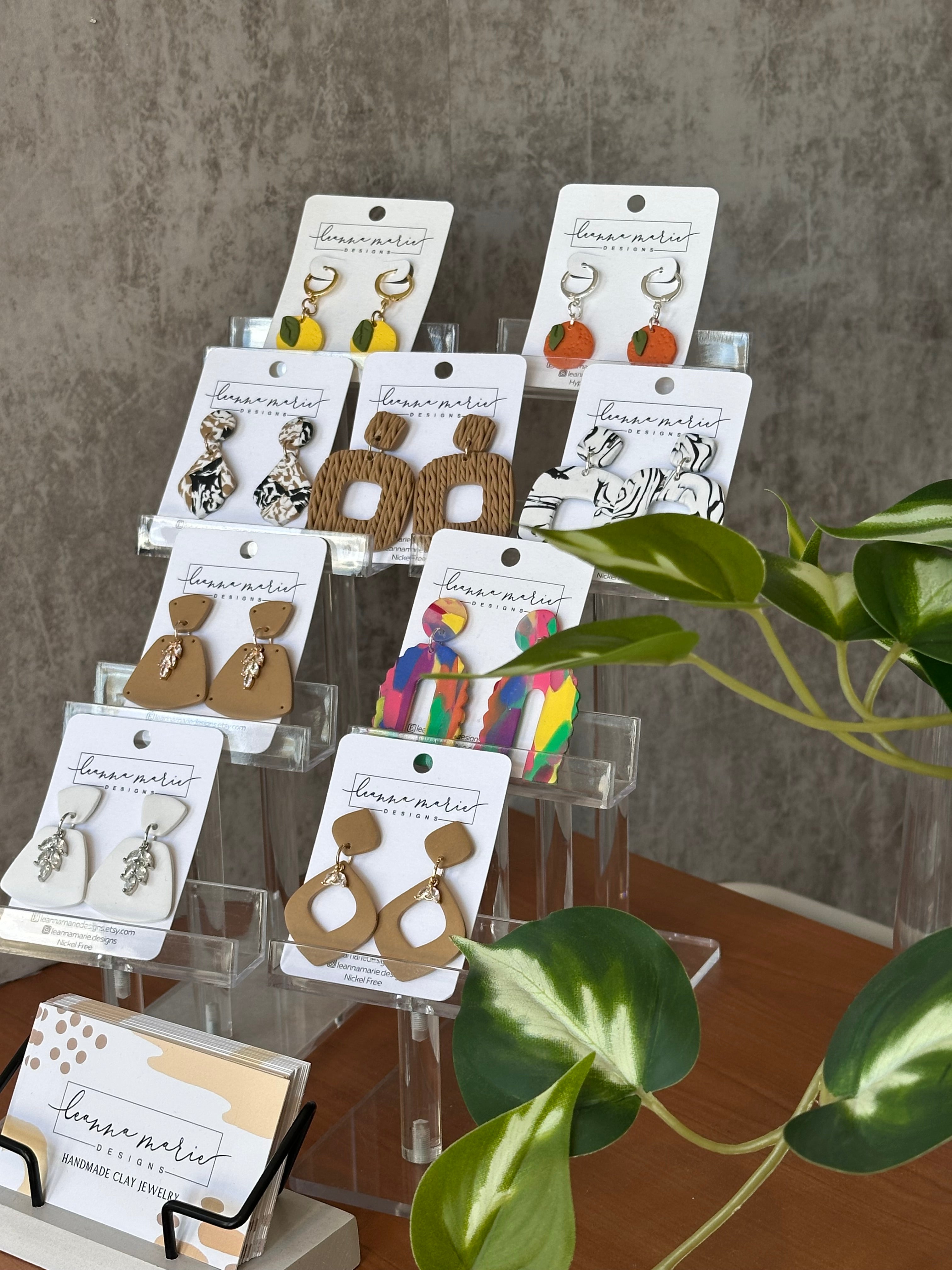 Handcrafted Clay Earrings - AMARA Clothing Boutique