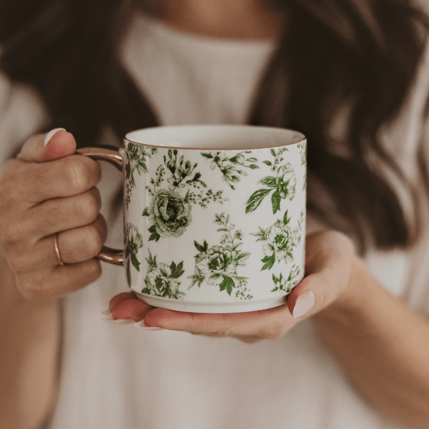 Green Delft 14oz Coffee Mug - Home Decor & Gifts