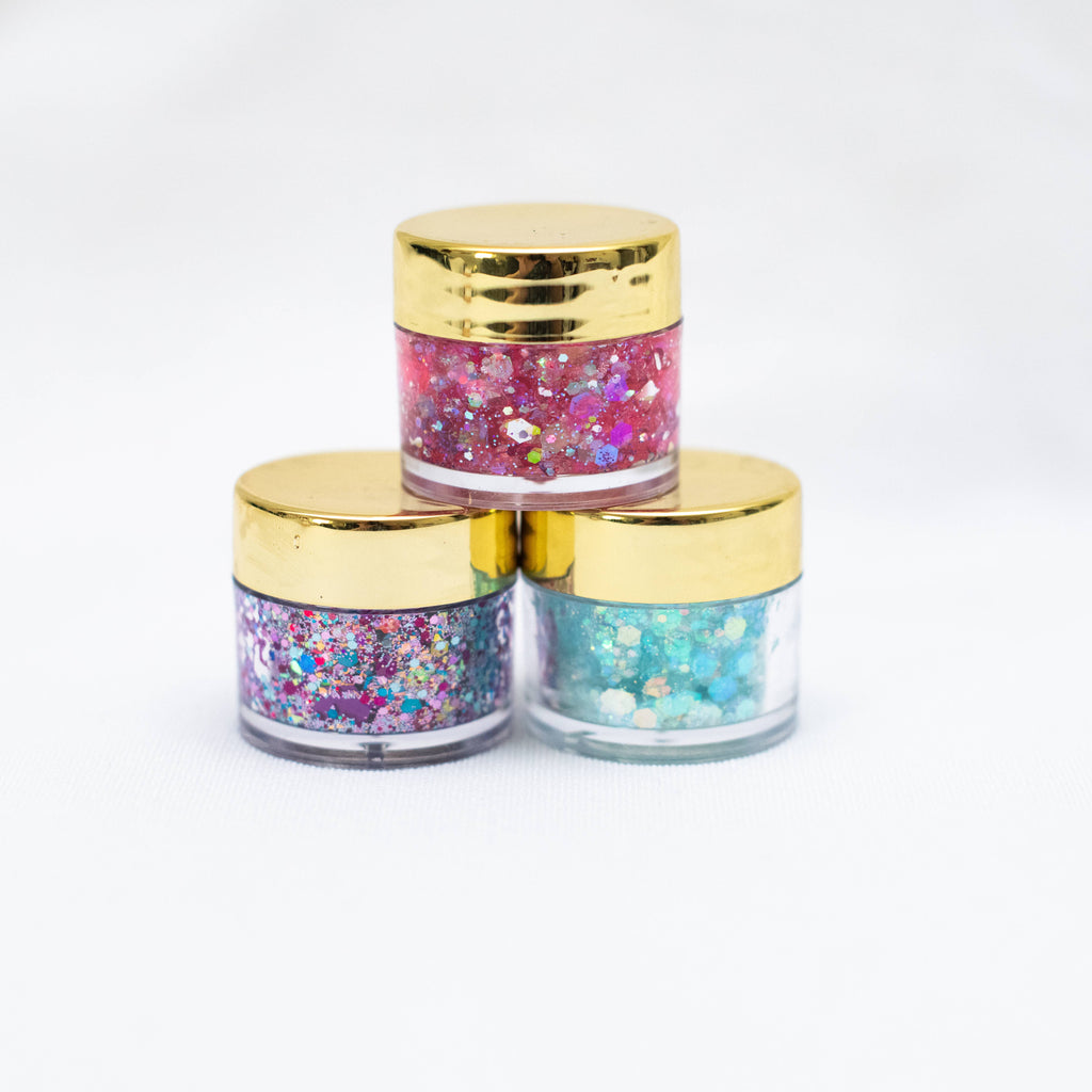 Mini Tinsel Face Glitter- Gold