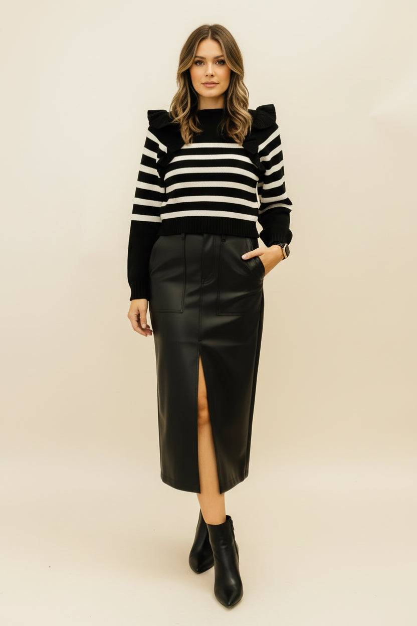 The Midtown Muse Leather Skirt