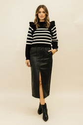 The Midtown Muse Leather Skirt