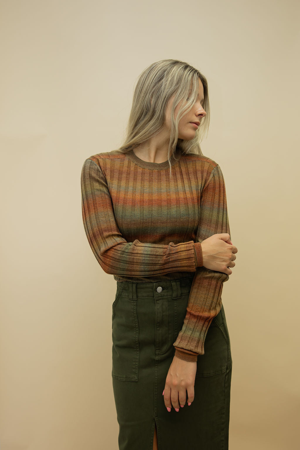 POOR BOY RIB SLIM PULLOVER