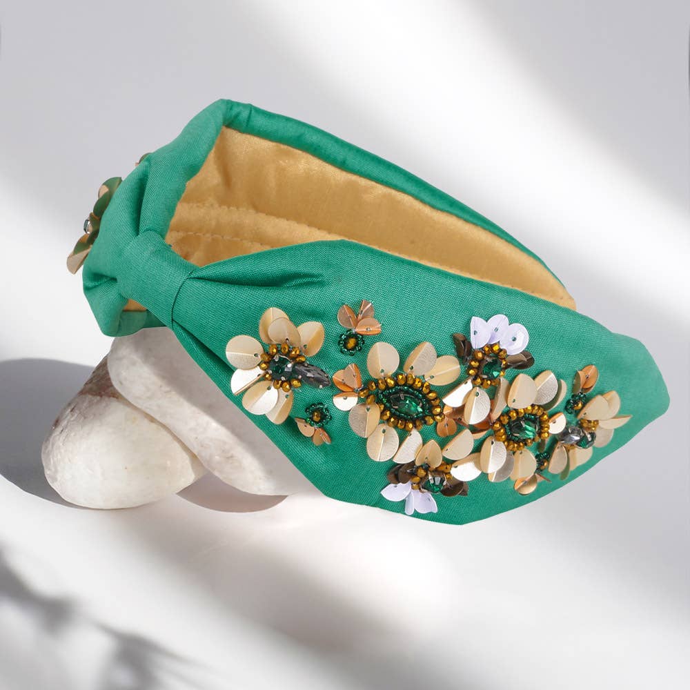 Floral Sequin Headband