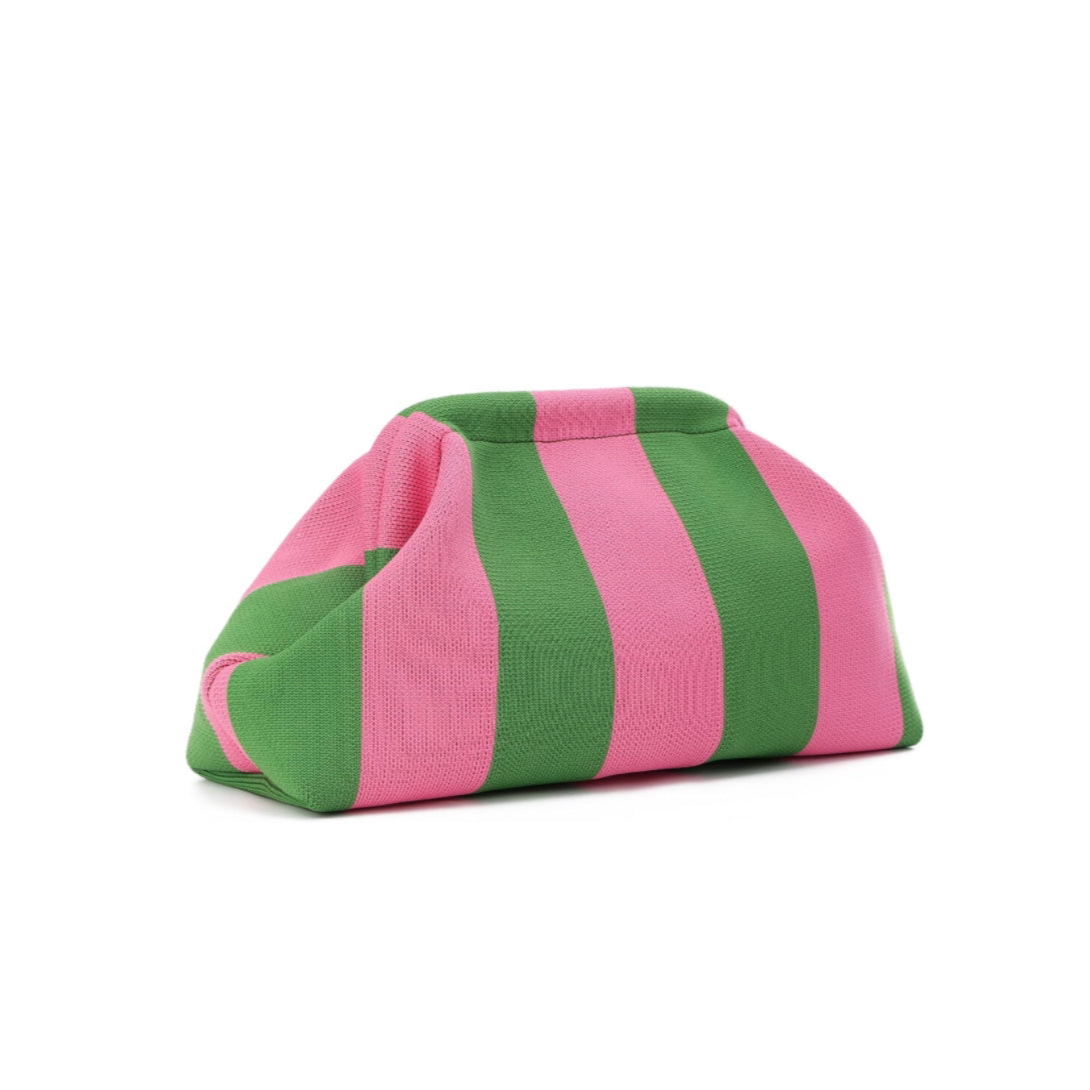 Cabana Clutch in Pink & Green