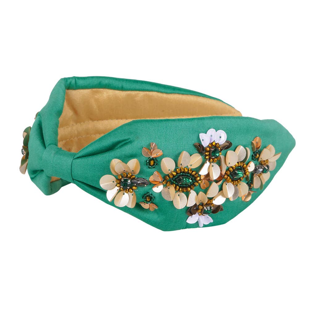Floral Sequin Headband