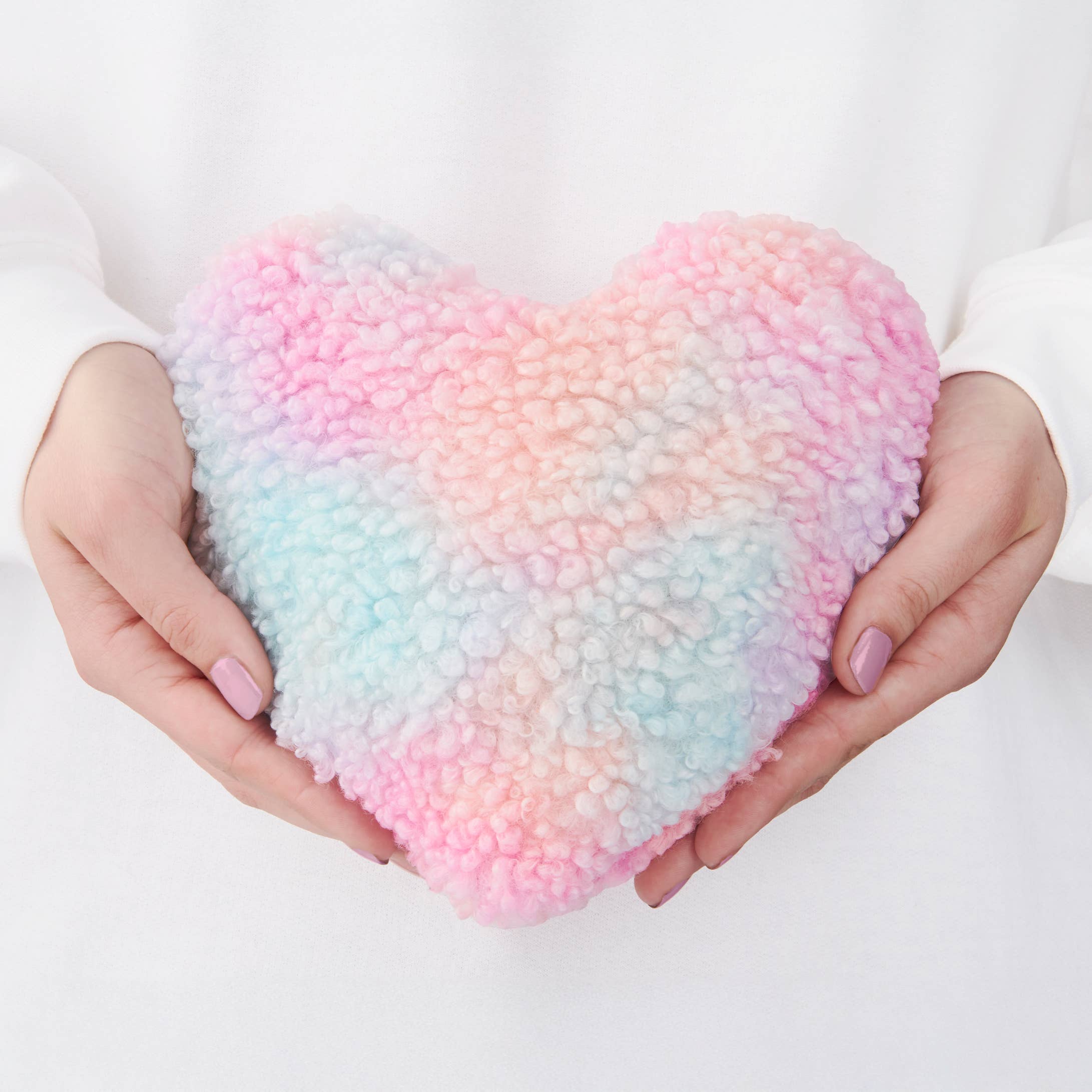 Heartwarming Pillow in Sherpa Multi