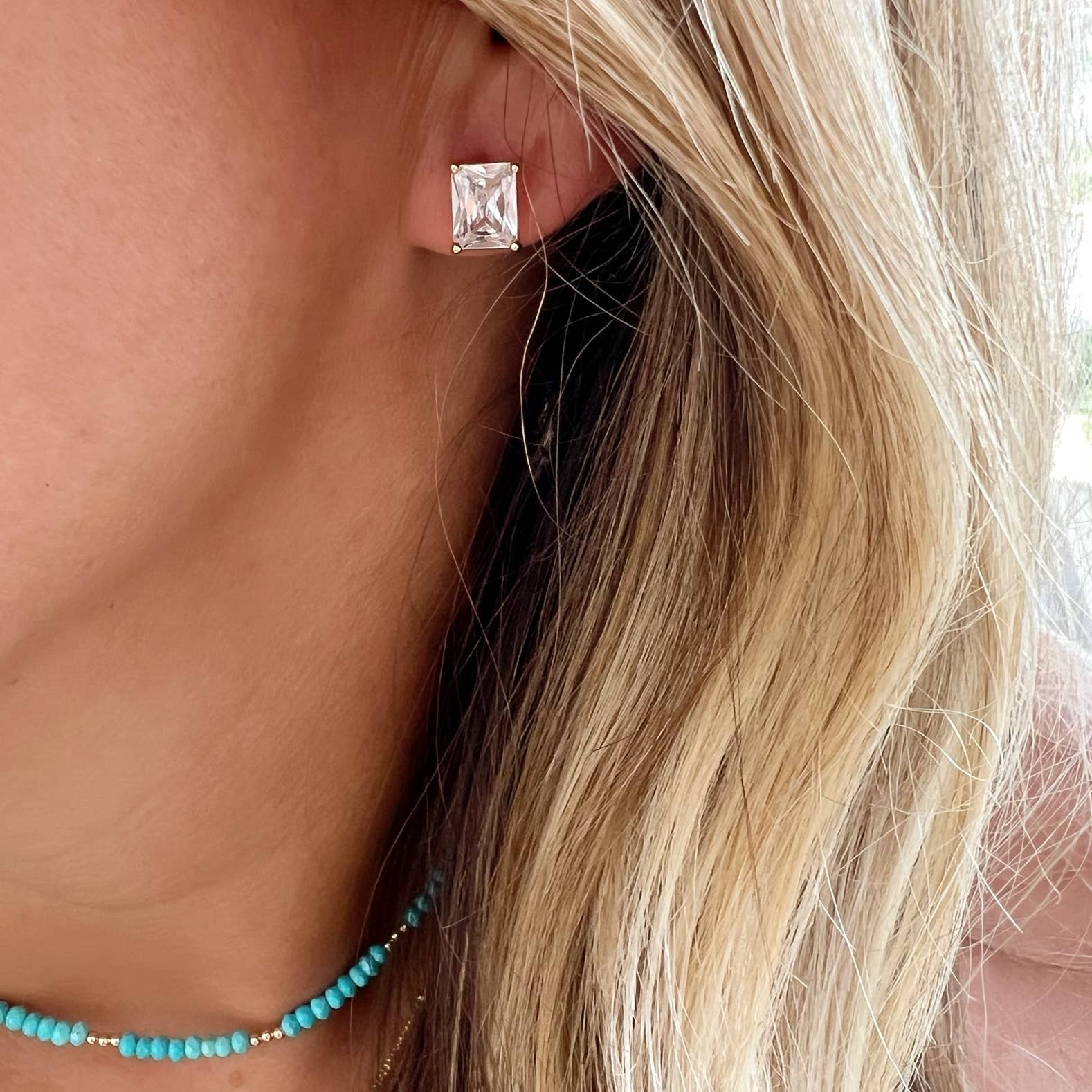 Goldie CZ Diamond Stud Earrings