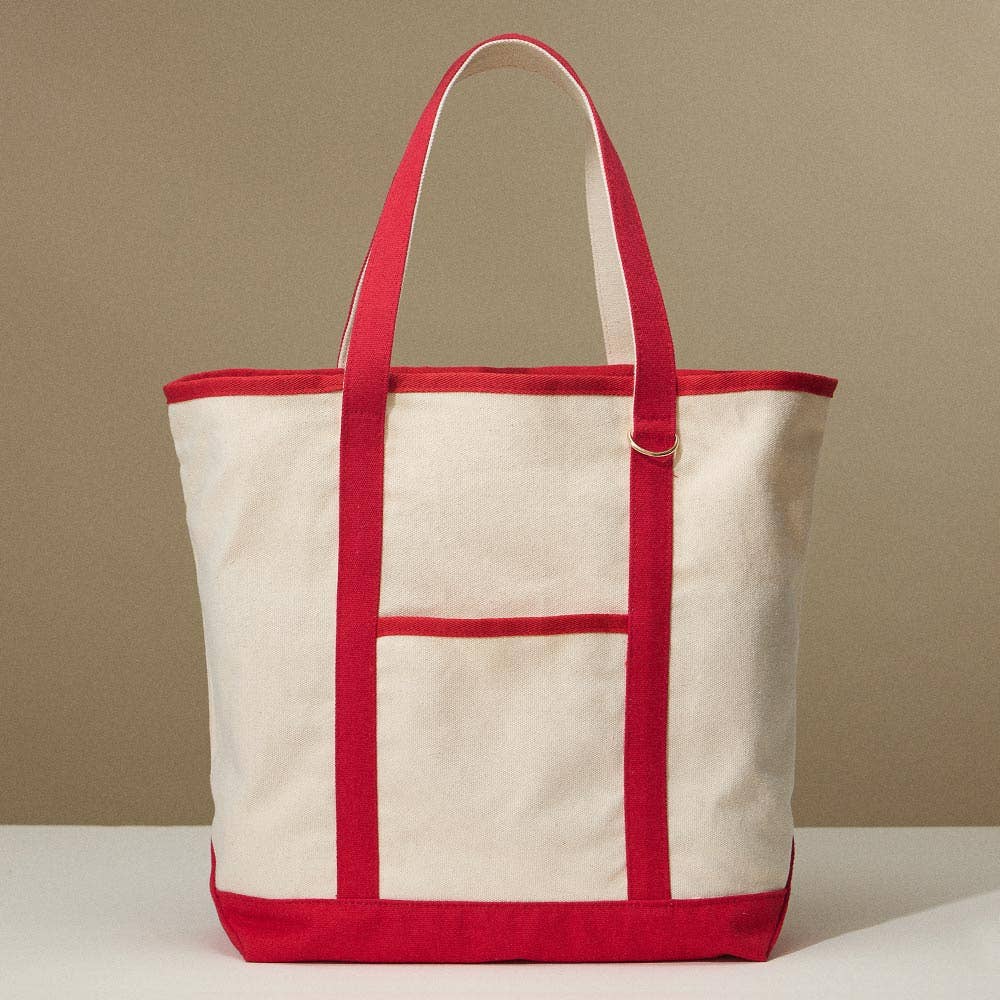 Large Classic Canvas Boat Tote