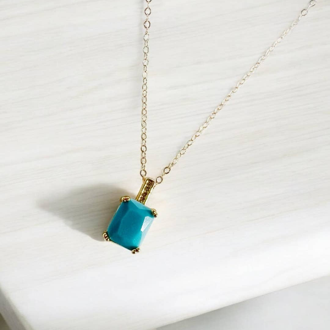 Capri Turquoise Gold Filled Necklace