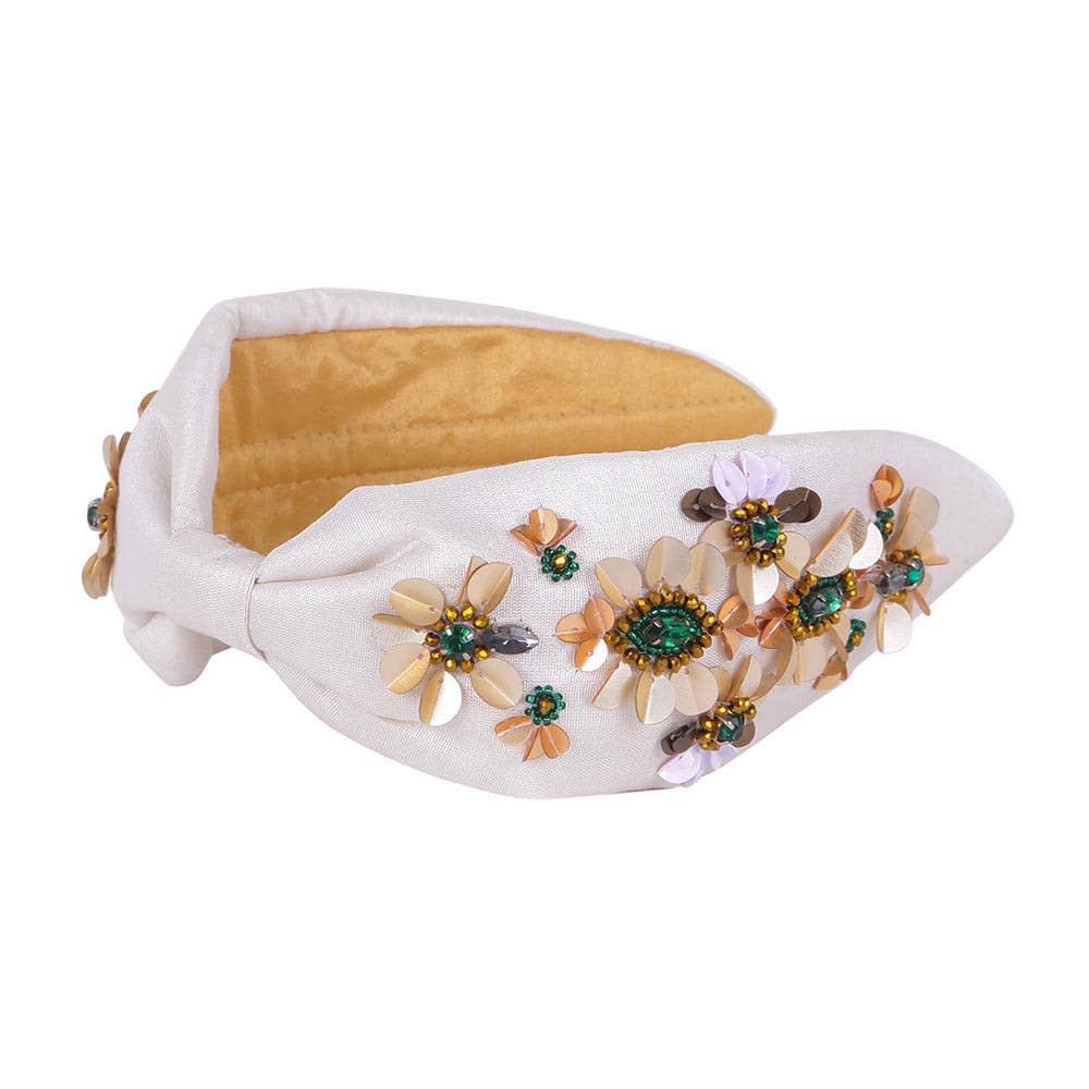 Floral Sequin Headband