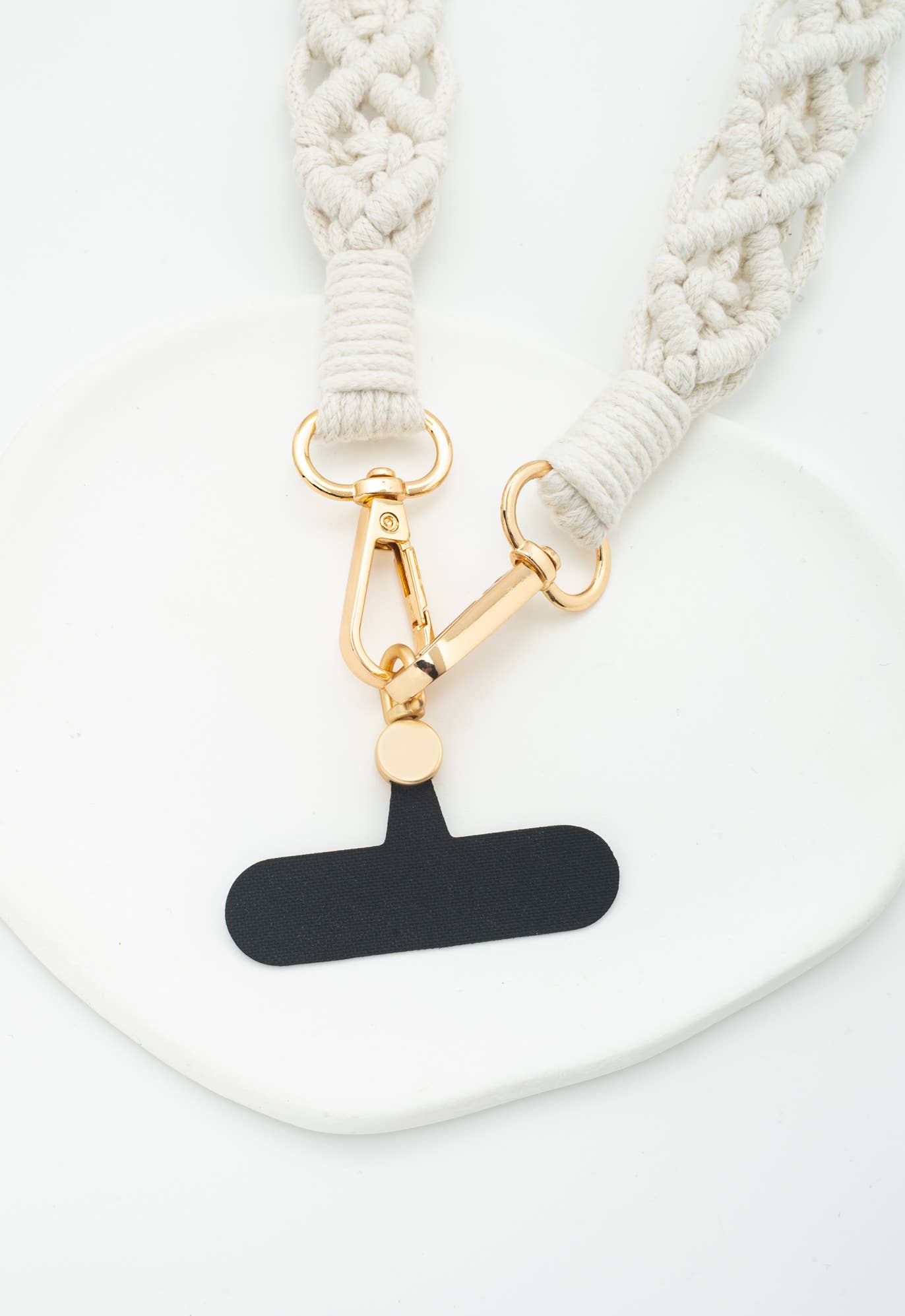 Macramé Crossbody Strap in Natural