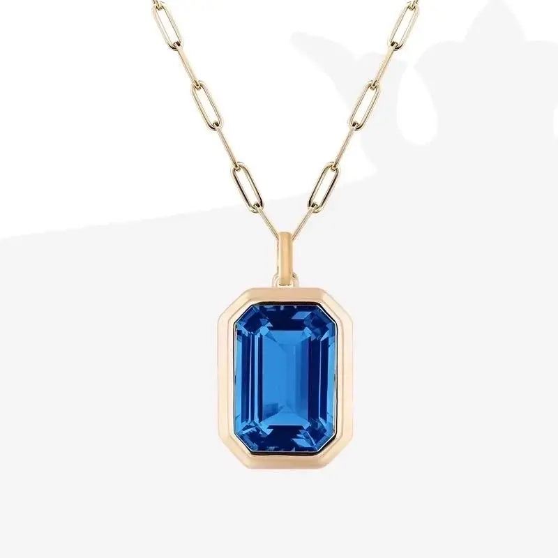 Art Deco Zircon Pendant Necklace