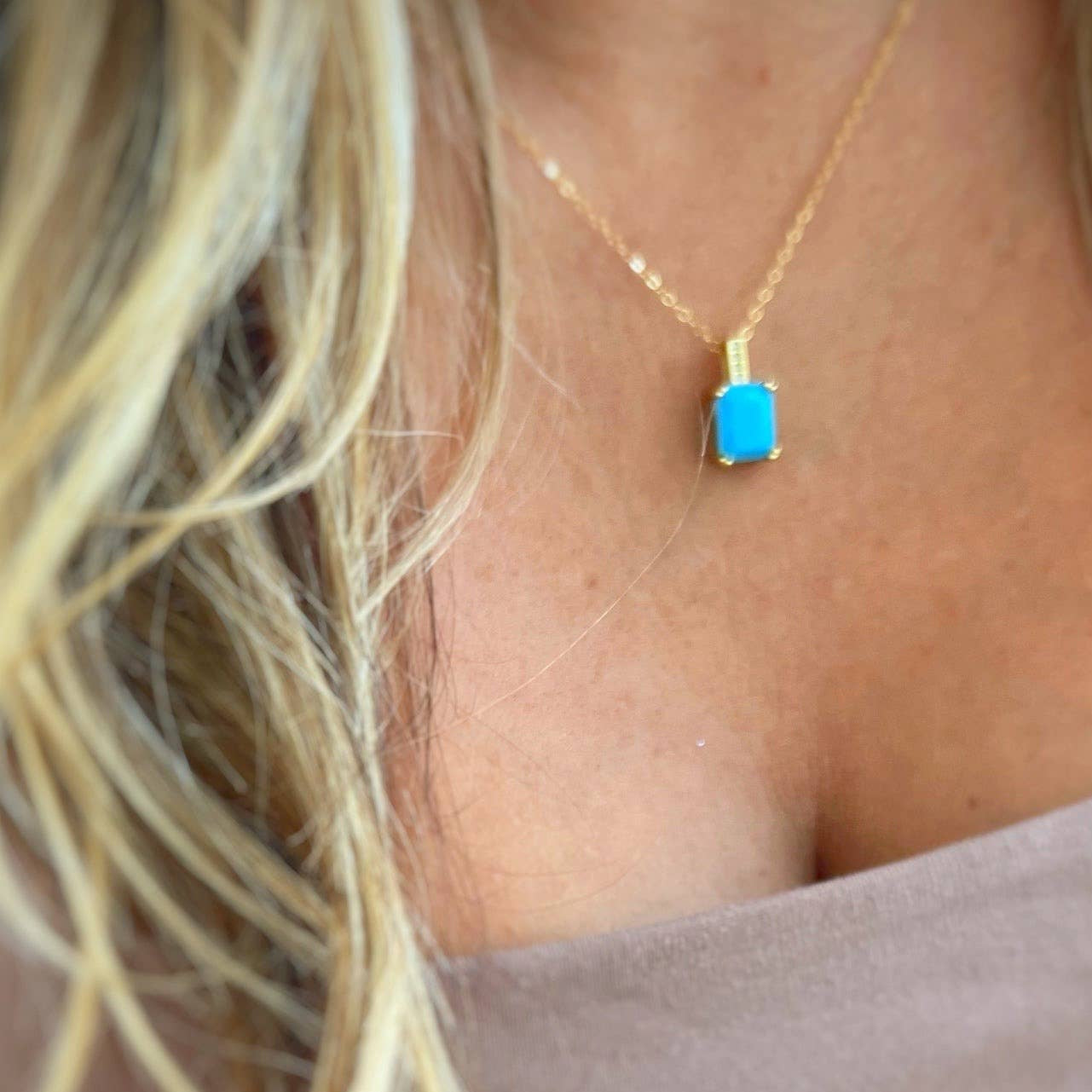 Capri Turquoise Gold Filled Necklace