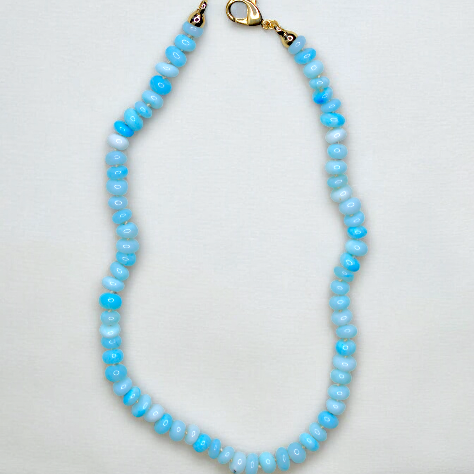 Hand Knotted Gemstone Bead Necklace
