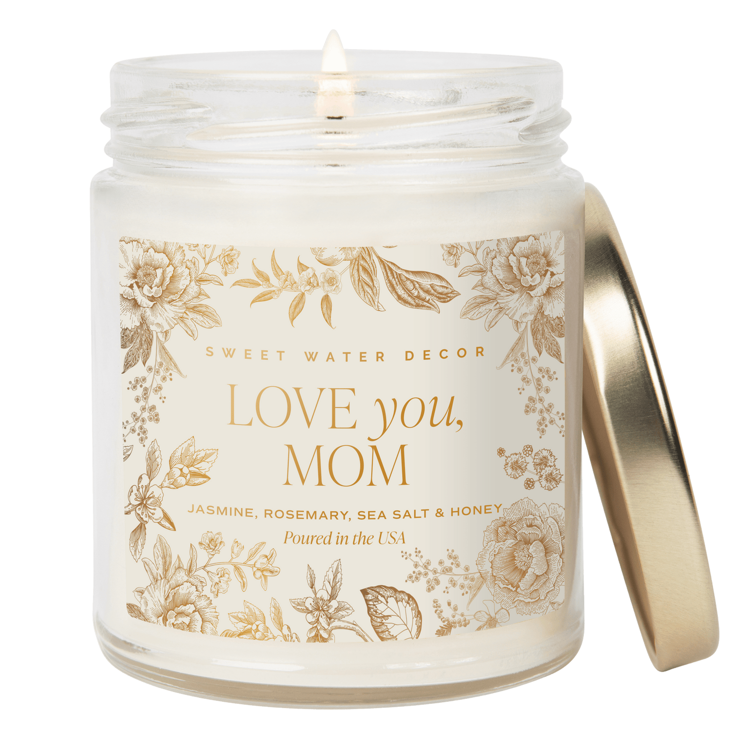 Love You, Mom Soy Candle - Clear Patterned Jar - 9 oz (In-Store/AMARA)