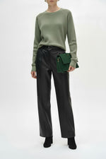 COTTON BLEND WAFFLE SWEATSHIRT - AMARA Clothing Boutique