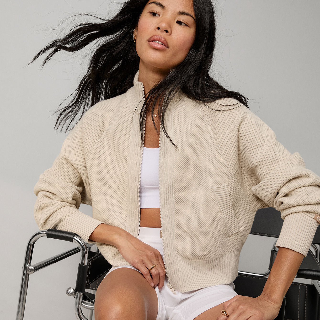 Cottonsilk™ Bomber Zip Up