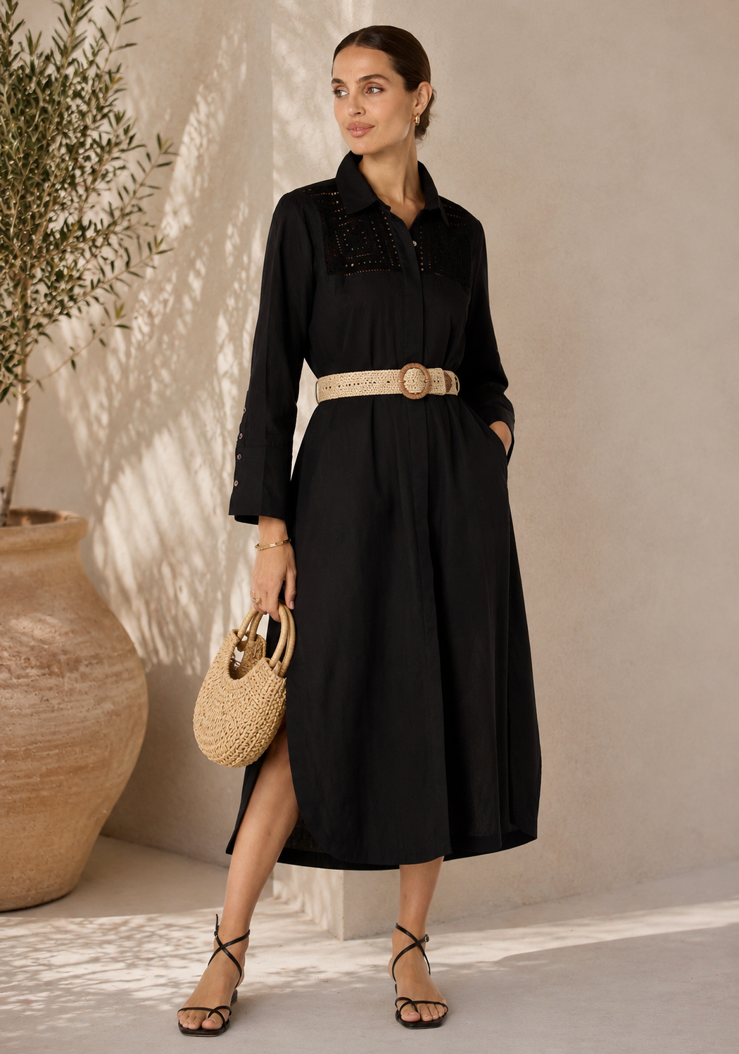 The Bailey Belted Shirt Dress