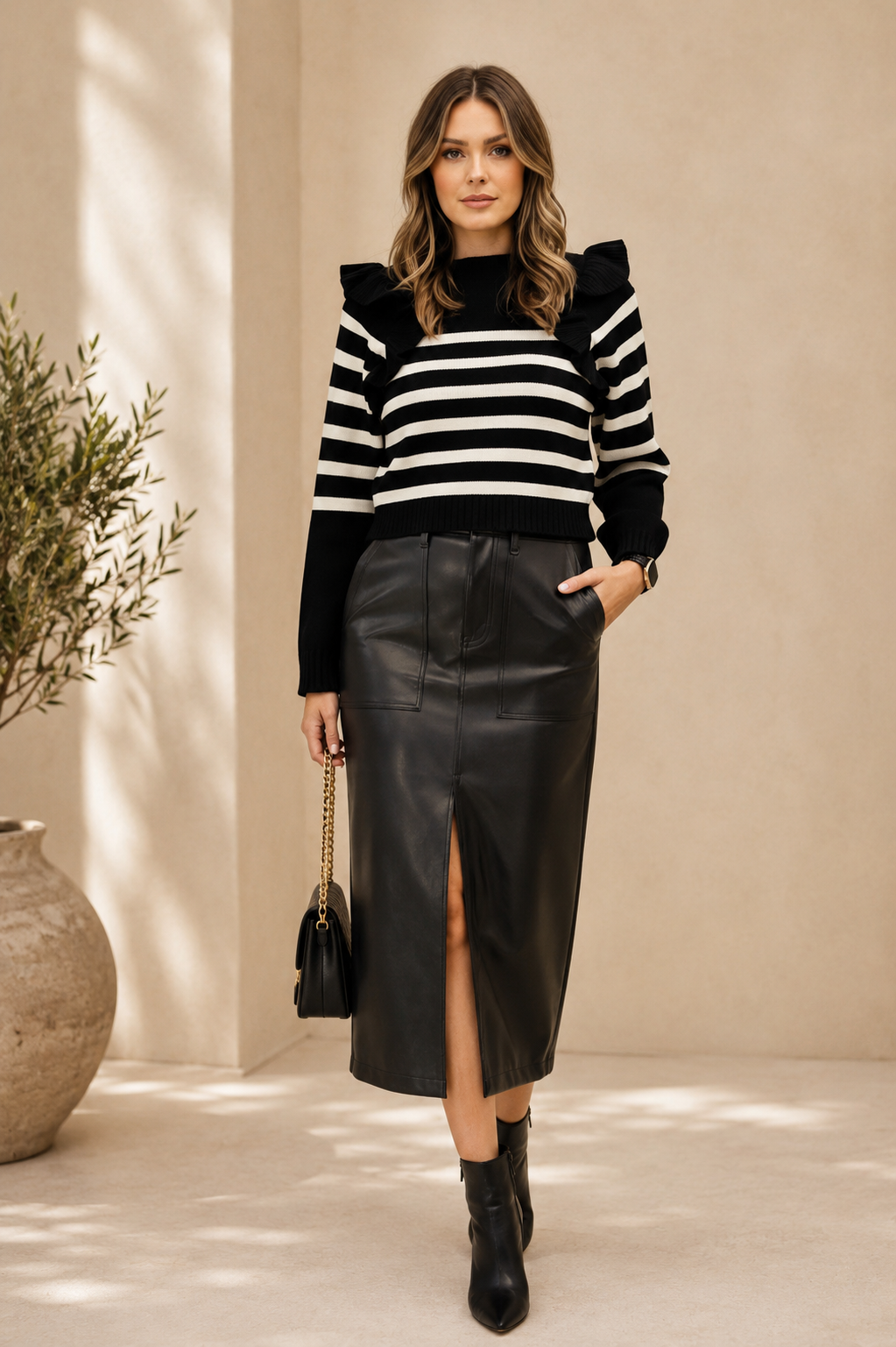 The Midtown Muse Leather Skirt