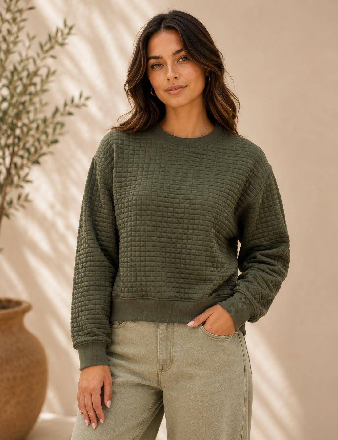 OZZIE QUILTED SWEATSHIRT