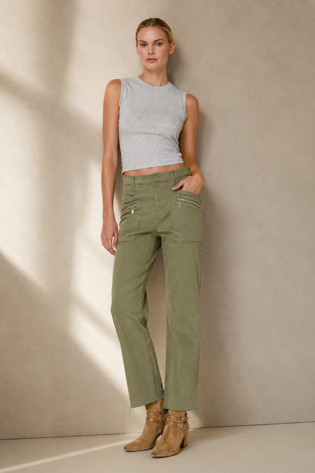 BIKER PANT MILITARY
