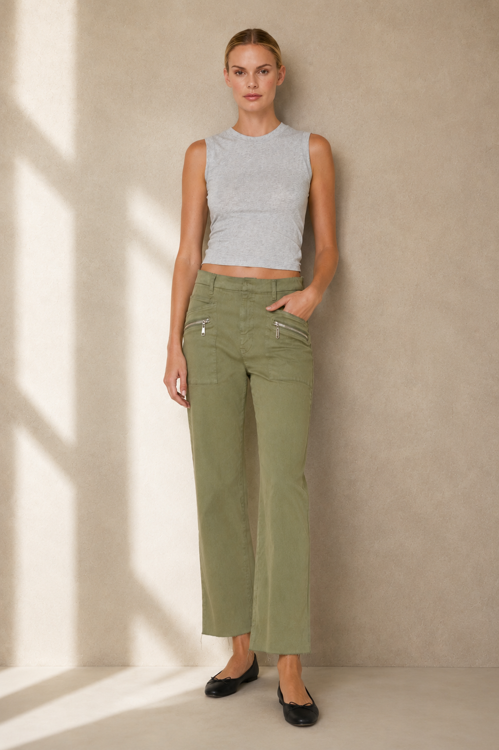 BIKER PANT MILITARY