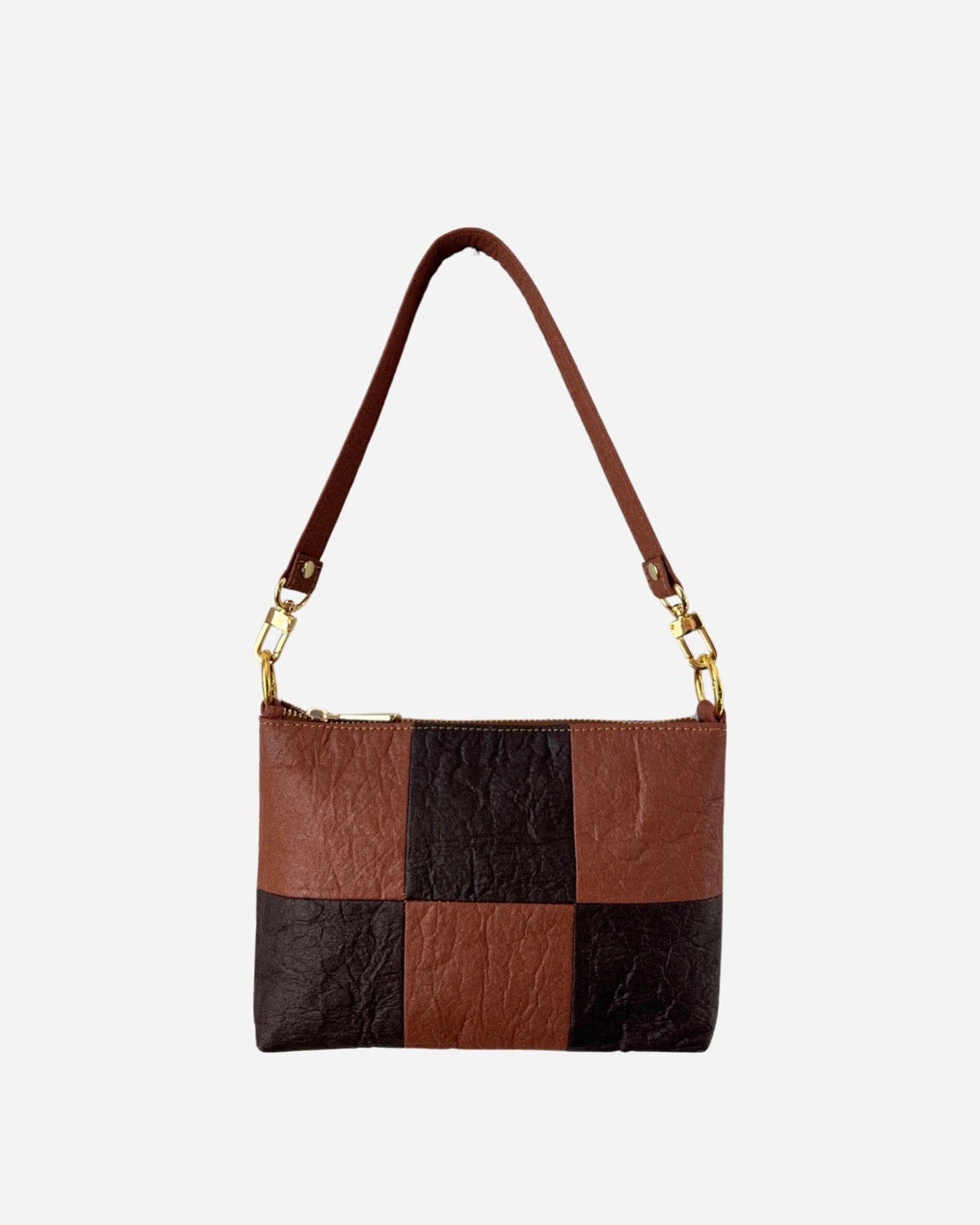 Baguette, Checkered Patchwork Canela/Dark chocolate