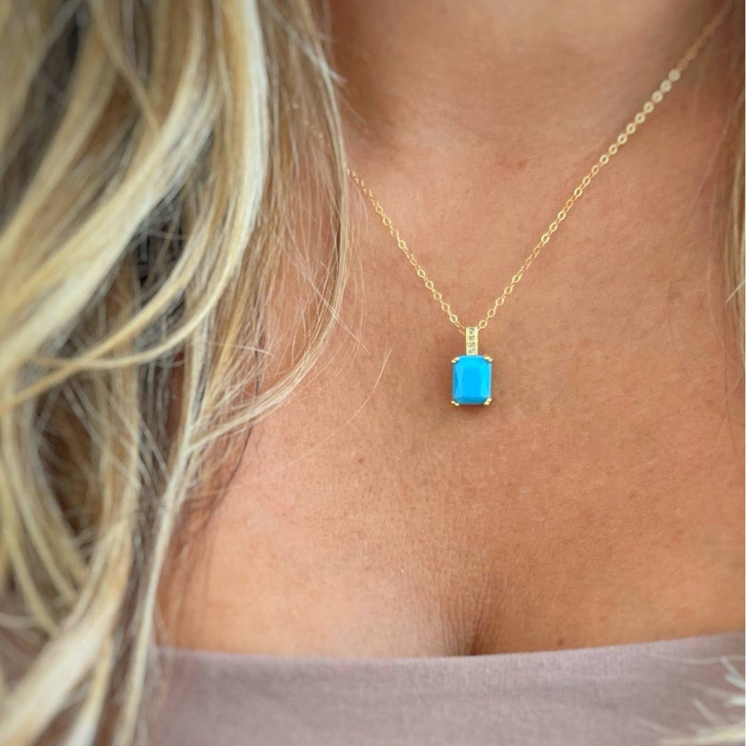 Capri Turquoise Gold Filled Necklace