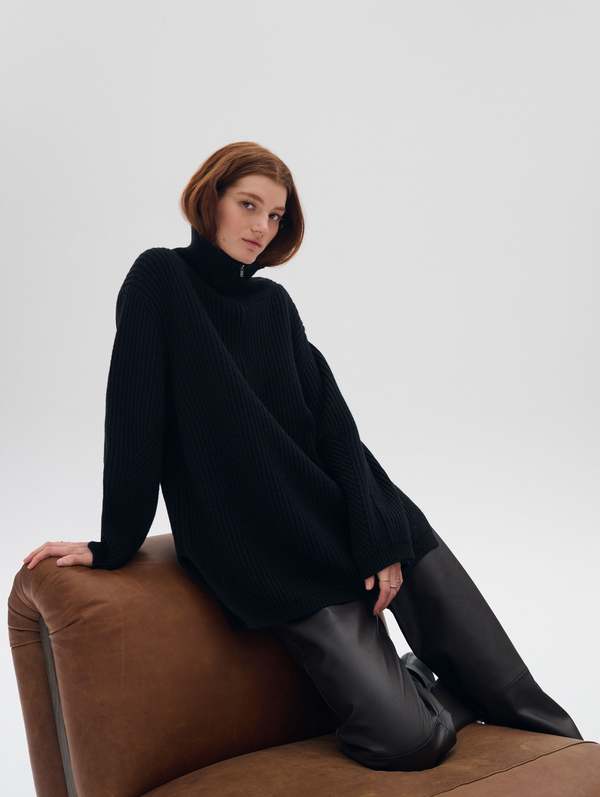 LOFTY BLEND ZIP COLLAR TUNIC