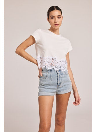 Paige Lace Combo Top