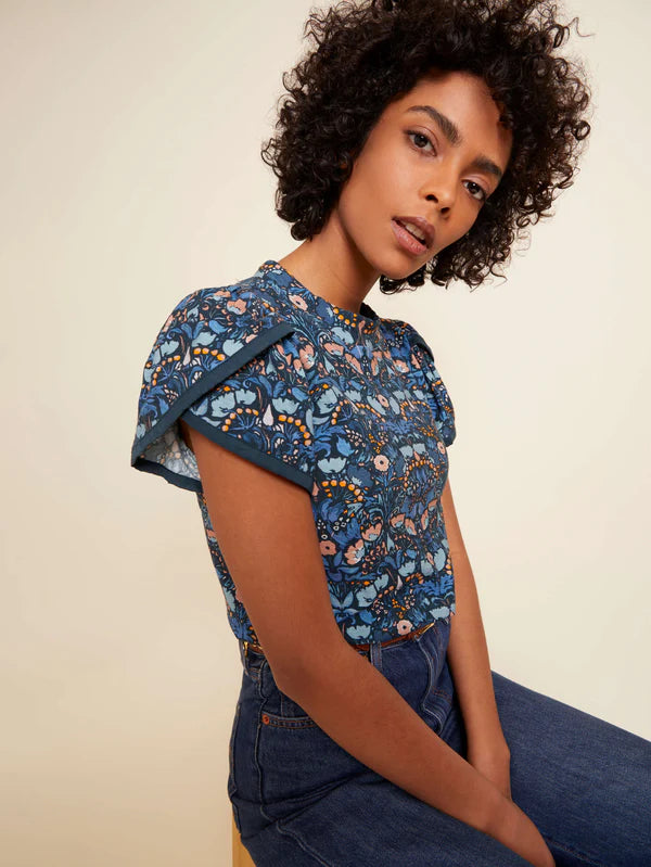 KENNEDY CONTRAST TULIP SLEEVE PRINT