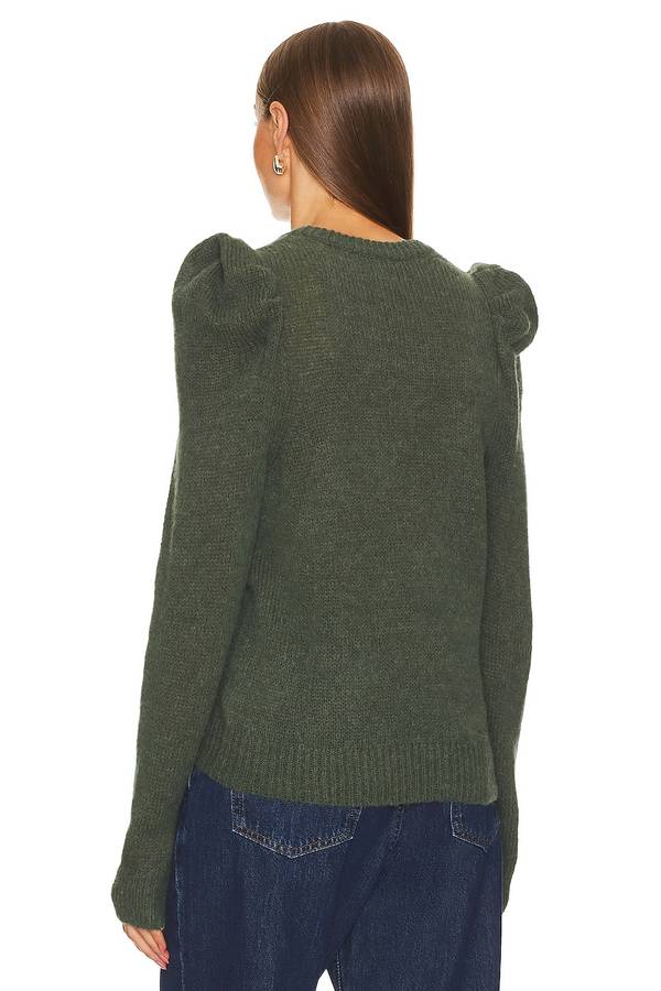 LARA PUFF SHOULDER V NECK