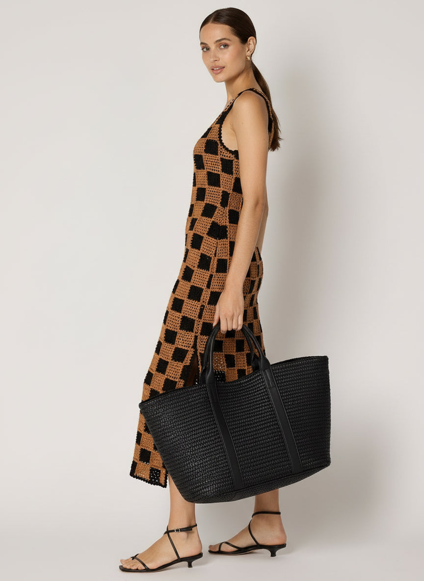 The Havana Check Crochet Midi