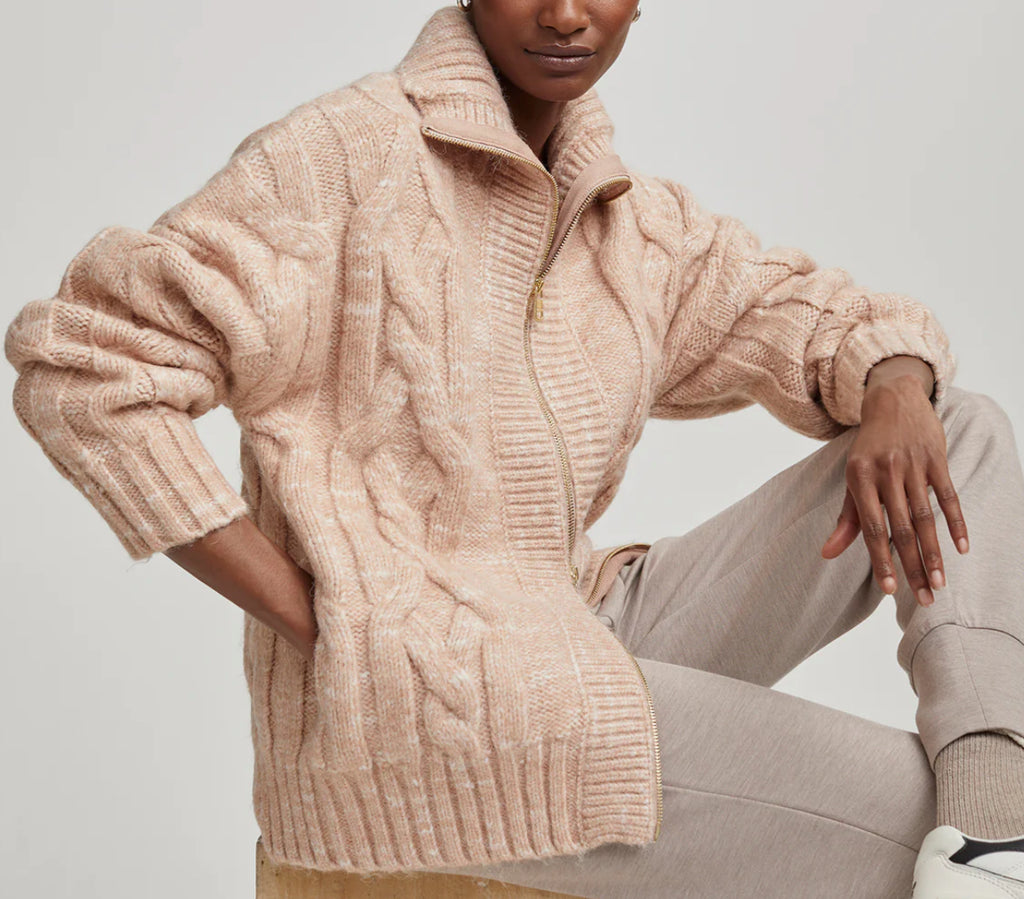 AIDA JUMBO CABLE KNIT JACKET