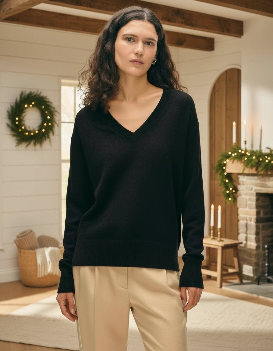 CASHMERE CORE VNECK