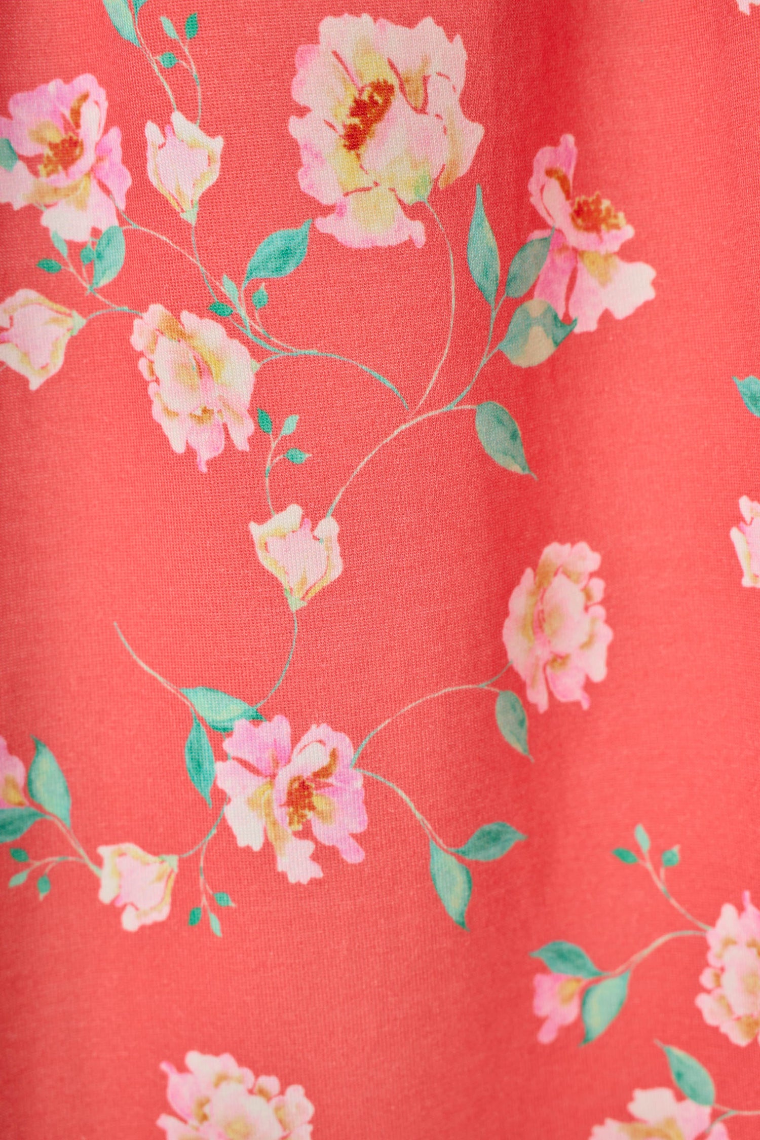 Siesta Dreams Dark Coral Floral Print Sleep Shorts