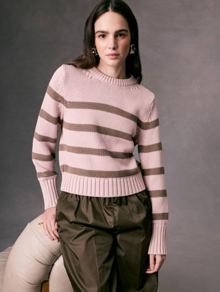 ORGANIC COTTON STRIPED CREWNECK - AMARA Clothing Boutique