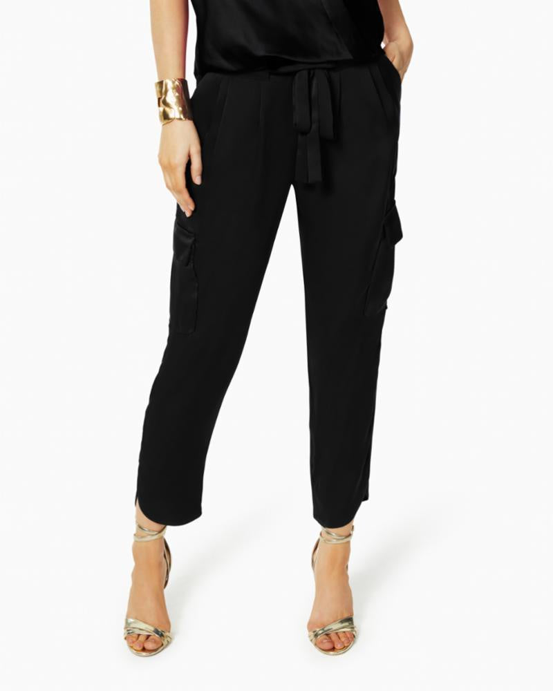 SATIN POCKET ALLYN PANT - AMARA Clothing Boutique