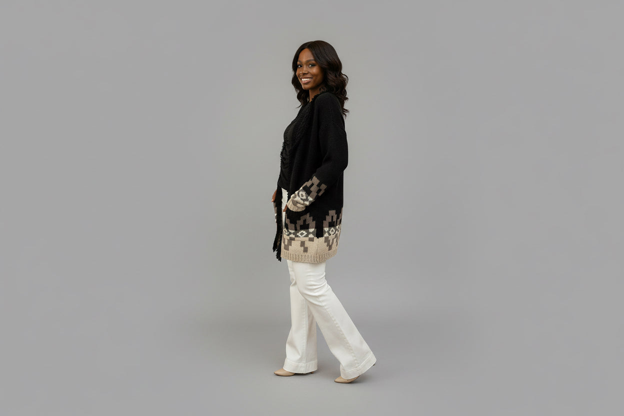 The Dakota Fringe Jacquard Cardigan