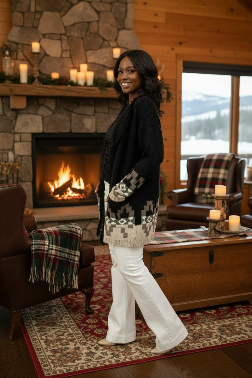 The Dakota Fringe Jacquard Cardigan