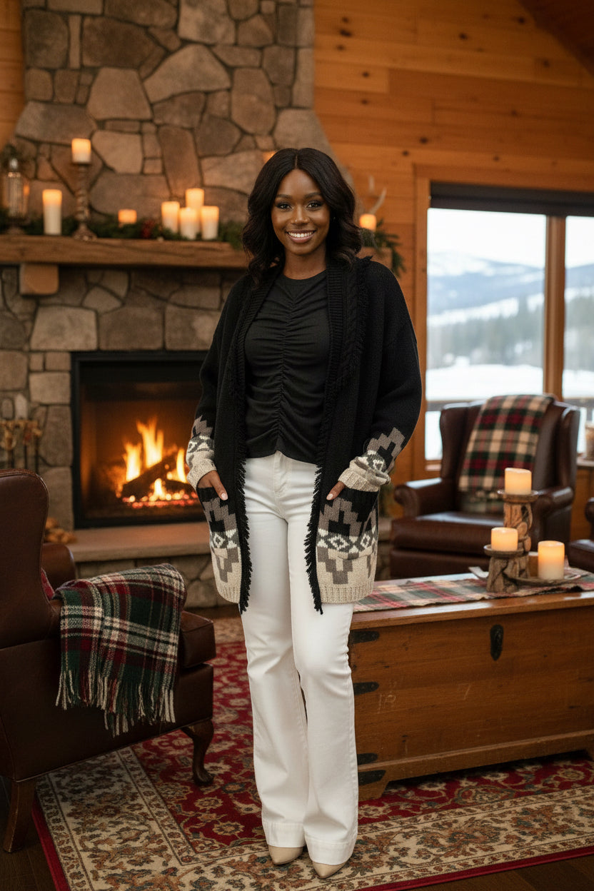 The Dakota Fringe Jacquard Cardigan