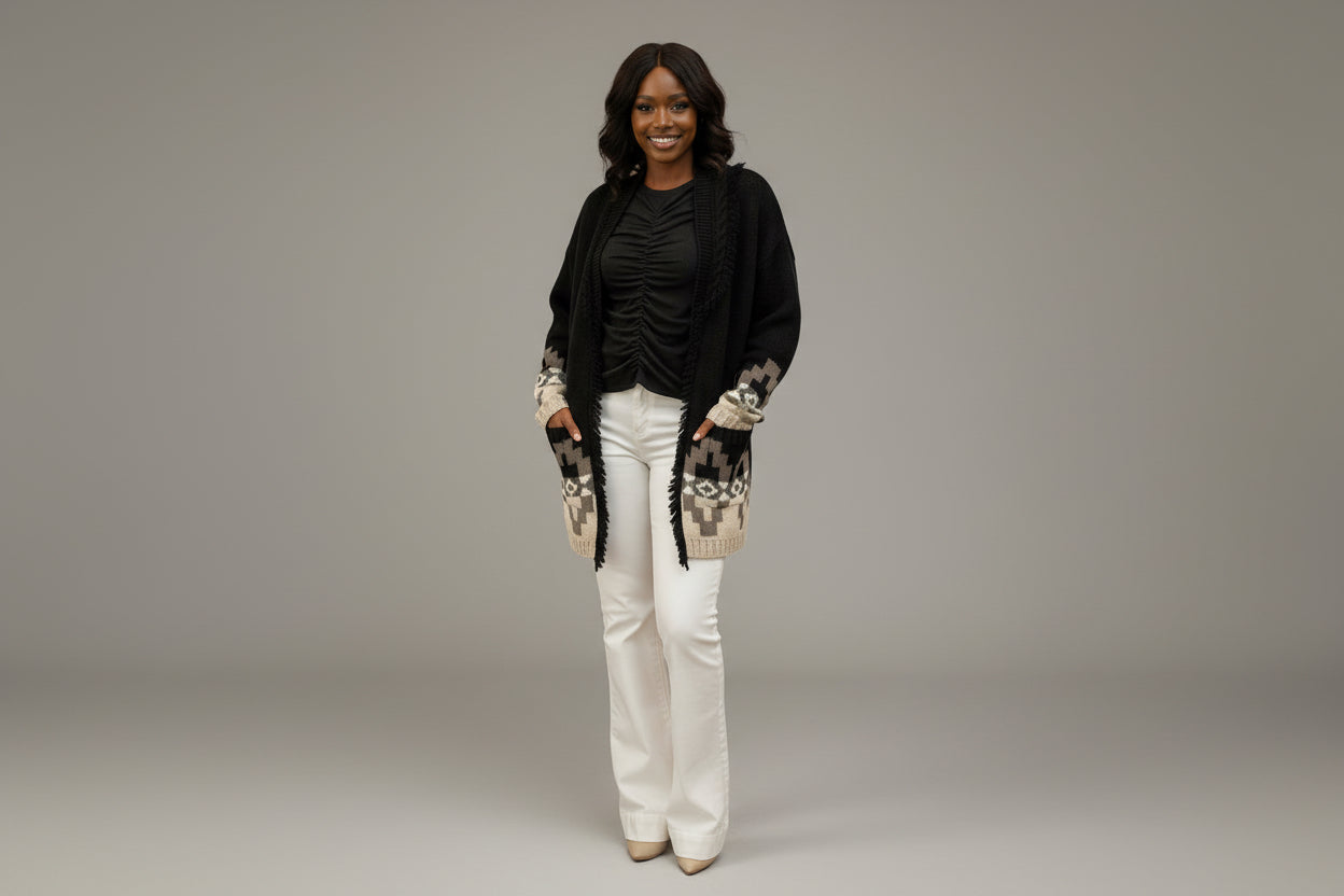The Dakota Fringe Jacquard Cardigan
