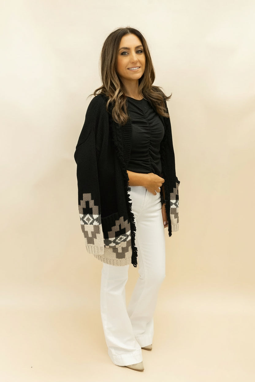 The Dakota Fringe Jacquard Cardigan