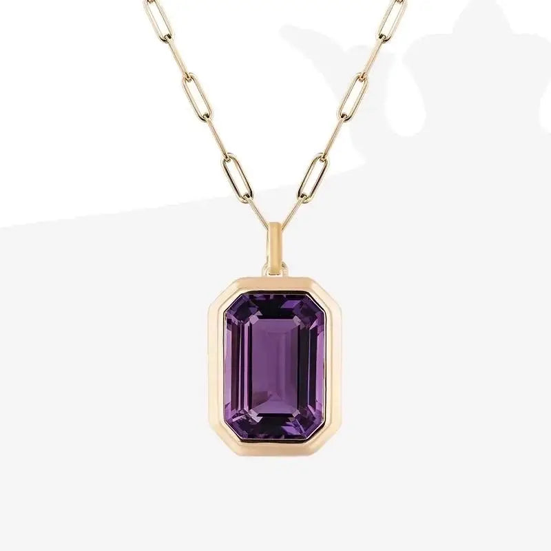 Art Deco Zircon Pendant Necklace