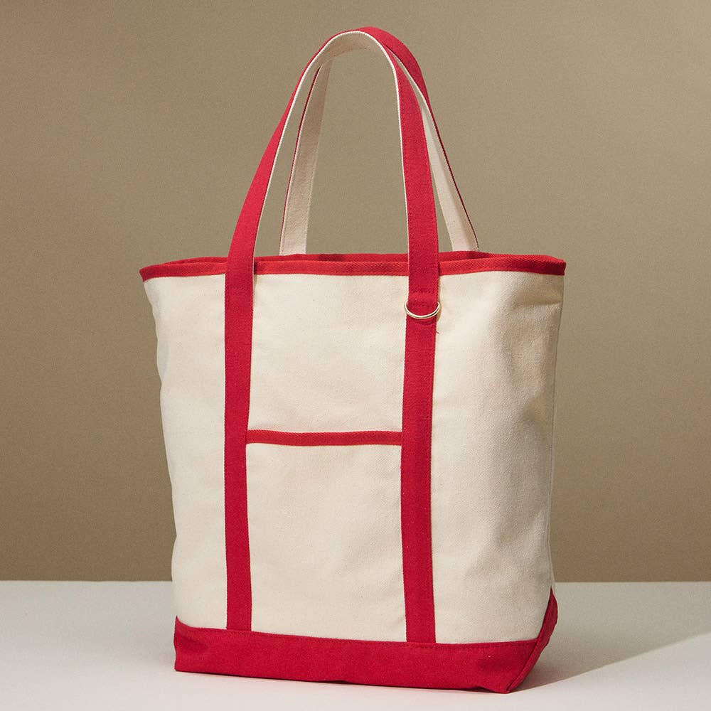 Large Classic Canvas Boat Tote