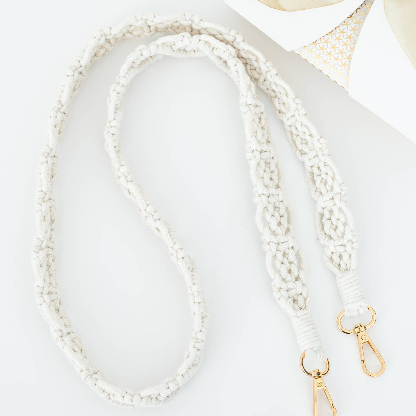 Macramé Crossbody Strap in Natural